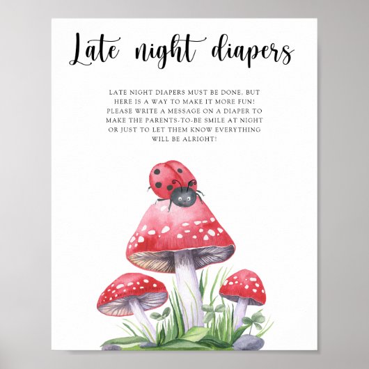 Poster Coccinelle - Jeu de couches de nuit (Devant)