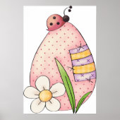 Poster Coccinelle Œuf de Pâques (Devant)