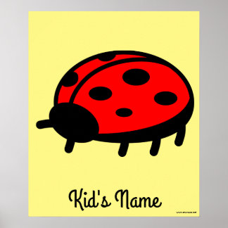 Poster coccinelle rouge