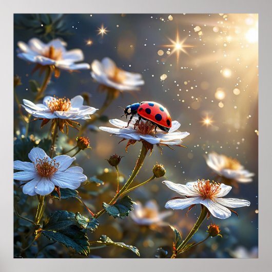 Poster Coccinelle vibrante (Devant)