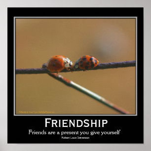 Poster Coccinelles de l'amitié Citation Inspirante