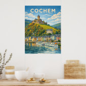 Poster Cochem Allemagne Voyage Vintage (Cuisine)