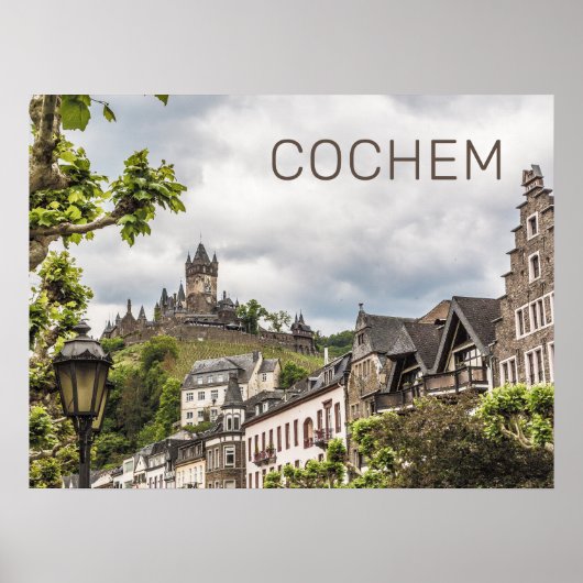 Poster Cochem Moselle Panorama Allemagne Souvenir (Devant)