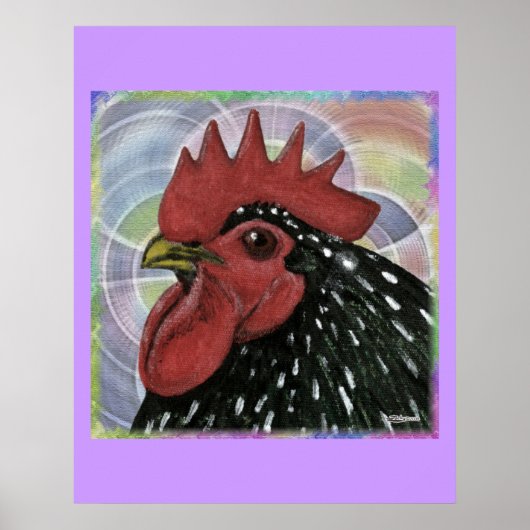 Poster Cochin : Tête de coq décorative (Devant)