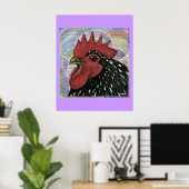 Poster Cochin : Tête de coq décorative (Bureau à domicile)