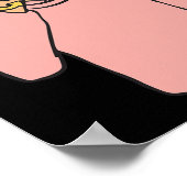 Poster Cochon Animal ASL Geste Mains Sourde Perte d'audit (Coin)