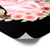 Poster Cochon Avec Bandeau Léopard Fleur Cochon Mélange (Coin)