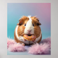 Cochon De Guinée Mignonne Avec Gradient Pastel De