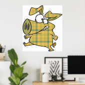 Poster Cochon plat (Bureau à domicile)