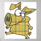 Poster Cochon plat (Devant)