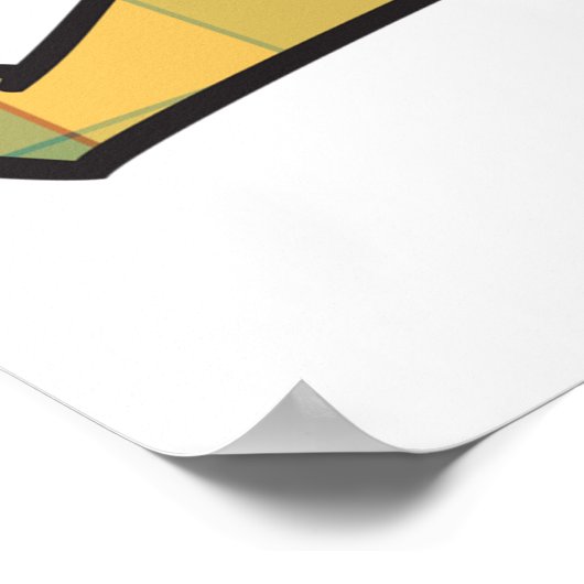 Poster Cochon plat (Coin)