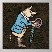 Cochon portant une veste Antique formelle