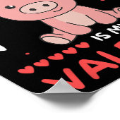 Poster Cochon pour la Saint-Valentin mignons animaux coch (Coin)