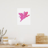 Poster Cochon Volant, Quand Les Cochons Volent, Cochon Vo (Cuisine)