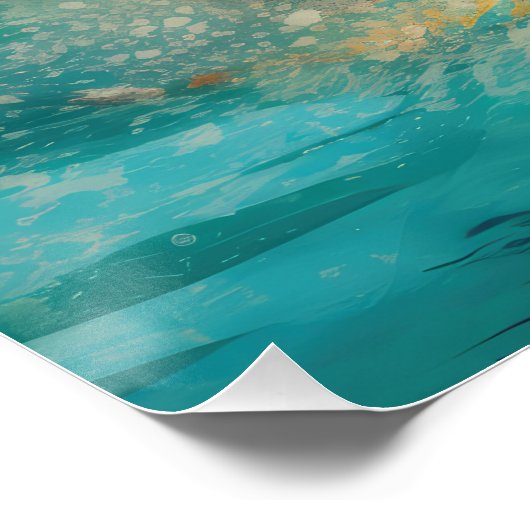 Poster Cockapoo Beach Surf Paining (Coin)