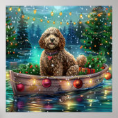Poster Cockapoo Christmas Festive Voyage (Devant)