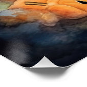 Poster Cockapou d'Halloween avec la peur Citrouille (Coin)