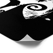 Poster Cockatiel Halloween Costume Lune Silhouette Déplai (Coin)