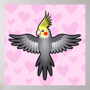 Poster Cockatiel Love