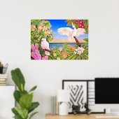 Poster Cockatoos à pâte sulfurée (Bureau à domicile)