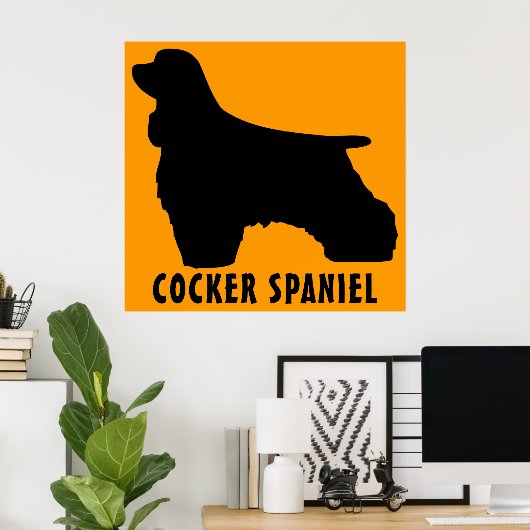 Poster Cocker Spaniel (Bureau à domicile)
