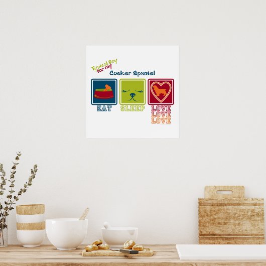 Poster Cocker Spaniel (Cuisine)