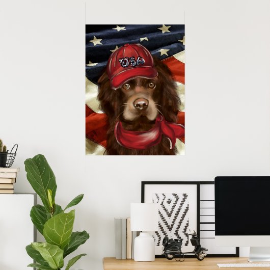 Poster Cocker Spaniel Américain  (Bureau à domicile)