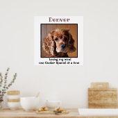 Poster Cocker Spaniel avec devis Custom Wall Art (Cuisine)