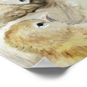Poster "Cocker Spaniel & Chick" Chien Art Imprimer (Coin)