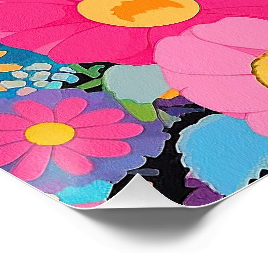 Poster Cocker Spaniel Chien et Fleurs 004 - Bijou sur mes (Coin)