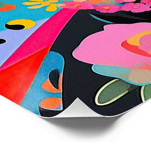 Poster Cocker Spaniel Chien et Fleurs 005 - Bijou sur mes (Coin)