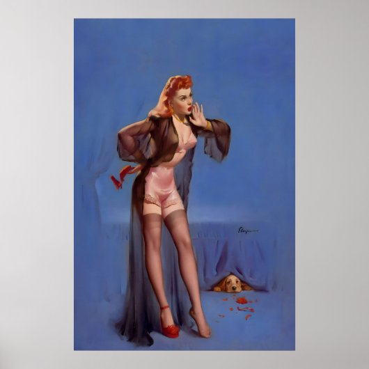 Poster Cocker Spaniel Chien Incroyable Style Vintage Elvg (Devant)