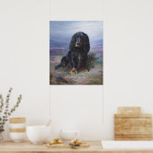 Poster Cocker Spaniel dans les Highlands par Lilian Chevi (Cuisine)
