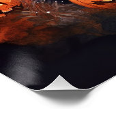 Poster Cocker Spaniel d'Halloween avec des citrouilles (Coin)
