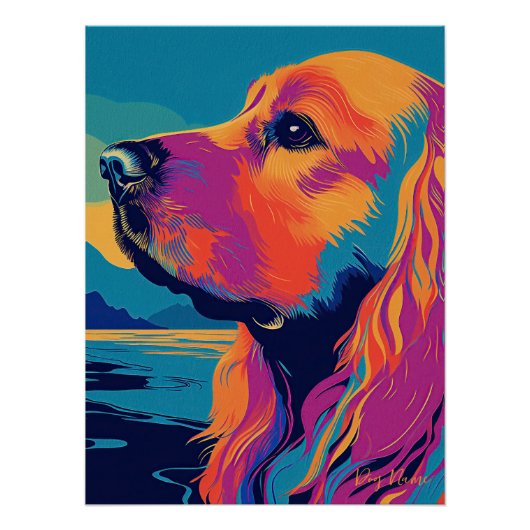 Poster Cocker Spaniel Dog 003 - Bruno Pokopen (Devant)