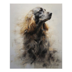Poster Cocker Spaniel Dog au vent 004 - Yacobsen Dero