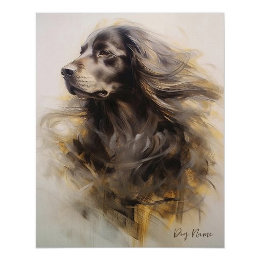Poster Cocker Spaniel Dog au vent 005 - Yacobsen Dero (Devant)