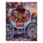 Poster Cocker Spaniel Dog Valentine's Day  (Devant)