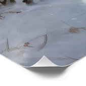 Poster Cocker Spaniel Laisser Neige Noël (Coin)