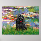 Poster Cocker Spaniel (noir) - Lys 2 (Devant)