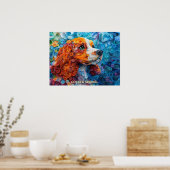 Poster Cocker Spaniel Quilling Art Chien Portrait (Cuisine)