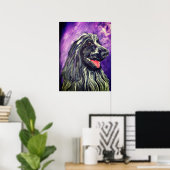 Poster Cocker Spaniel Roan bleu peint (Bureau à domicile)
