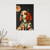 Poster Cocker Spaniel Spaniel Astronaut Poster, Cocker (Cuisine)