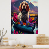 Poster Cocker Spaniel sur une pagaie : une aventure Pitto (Cuisine)