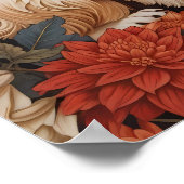 Poster Cocker Spaniel William Morris Inspiré Floral (Coin)