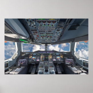 Poster Cockpit Airbus A380