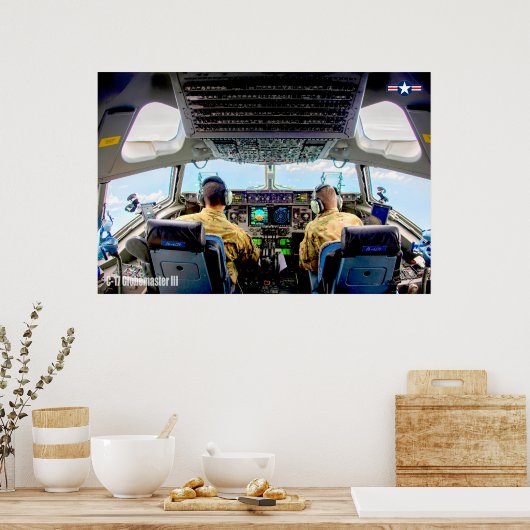 POSTER COCKPIT C-17 GLOBEMASTER III (Cuisine)