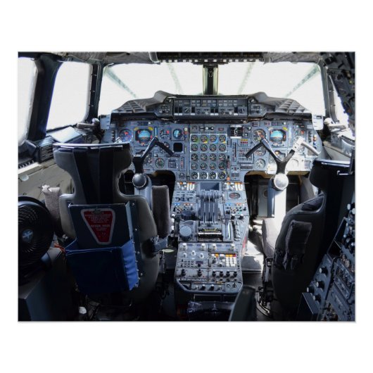 Poster Cockpit d'avion (Devant)