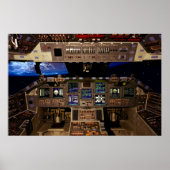 POSTER COCKPIT DE LA NAVETTE SPATIALE (Devant)