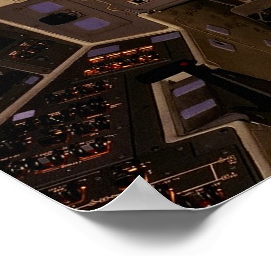 POSTER COCKPIT DE LA NAVETTE SPATIALE (Coin)